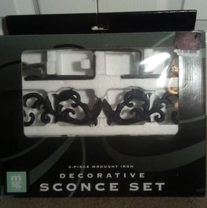 Decorative Sconce 3pc Wrought Iron/Windows/bedroom